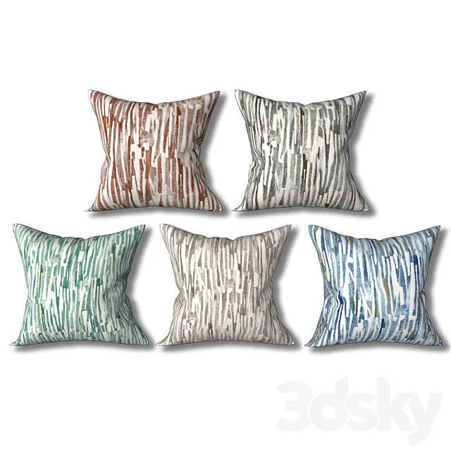Set of decorative pillows (Set 06). 3DModel Set of decorative pillows (Set 06). 3DModel