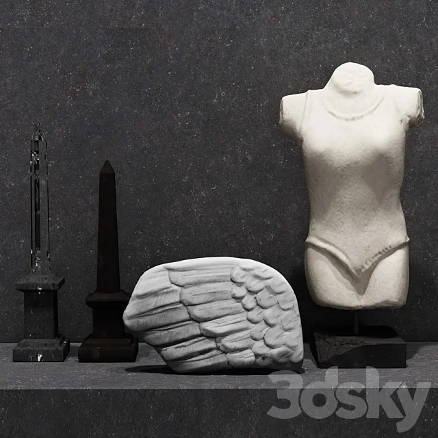Set of decorative sculptures 3DModel Set of decorative sculptures 3DModel
