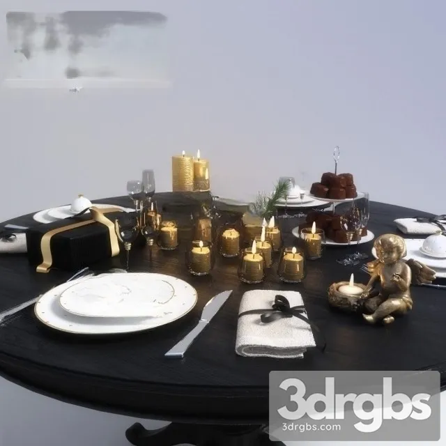 Set Of Dishes 02 3D Model Download Set Of Dishes 02 3D Model Download
