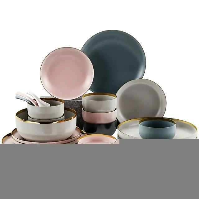 Set of dishes 3D Model Download