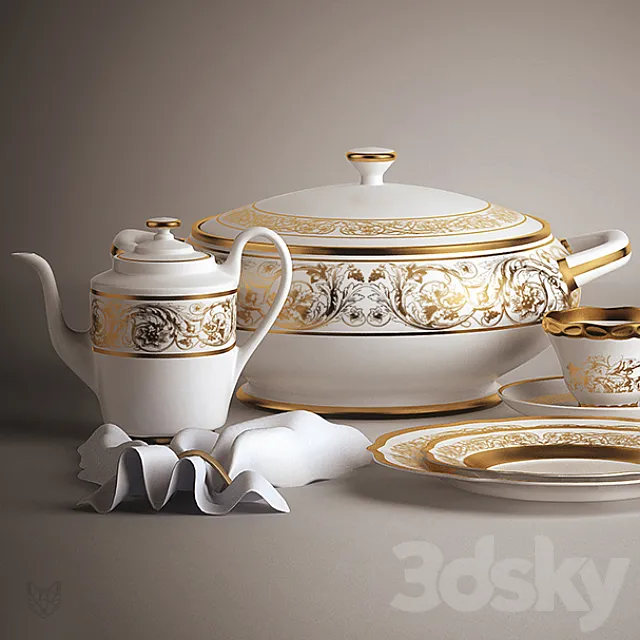 set of dishes 3DModel