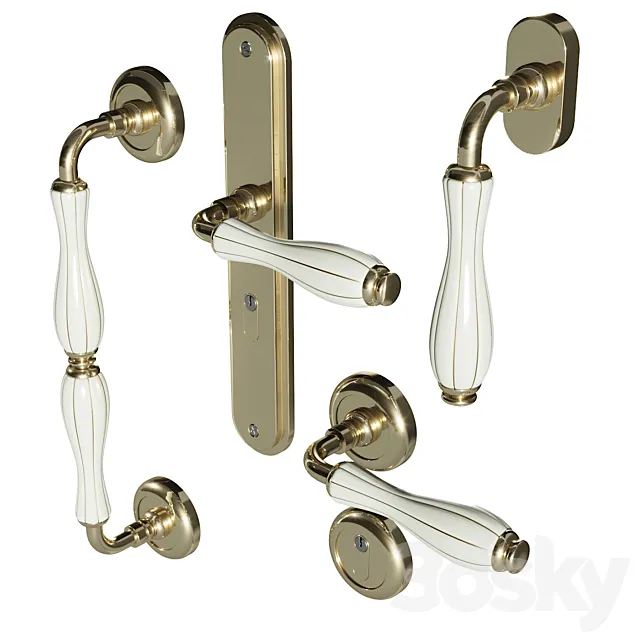 Set of door handles Fimet Lady 148 3DModel
