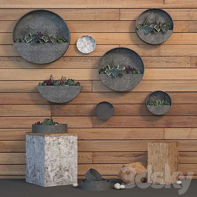 set of flowers plants 3D Model set of flowers plants 3D Model