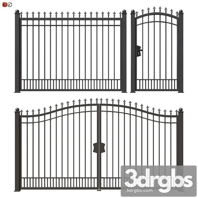 Set of forged railing 02 3D Model Download Set of forged railing 02 3D Model Download