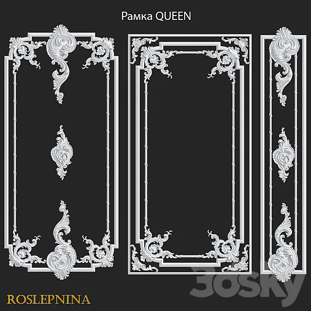 Set of frames QUEEN by RosLepnina 3D Model Set of frames QUEEN by RosLepnina 3D Model