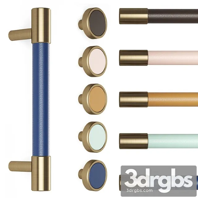 Set of furniture handles 2 3D Model Download