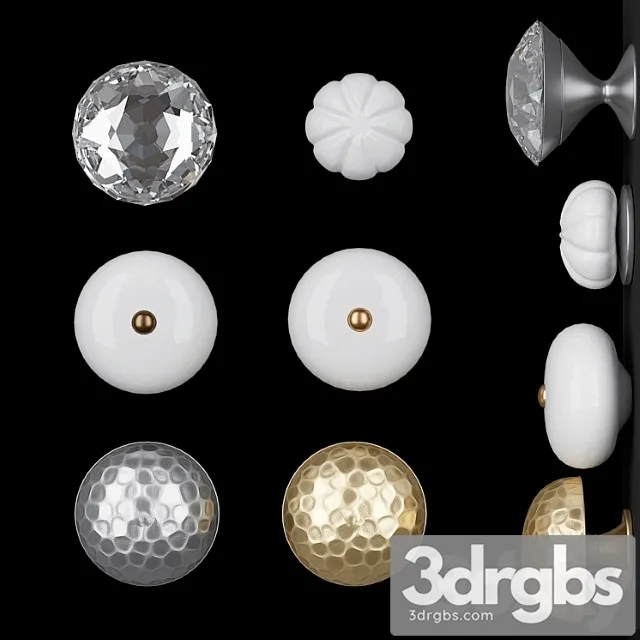 Set of furniture handles zara home 2 3D Model Download