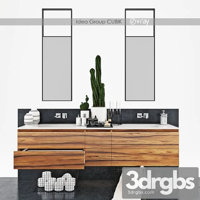 Set of Furniture Idea Group Cubik 3D Model Download