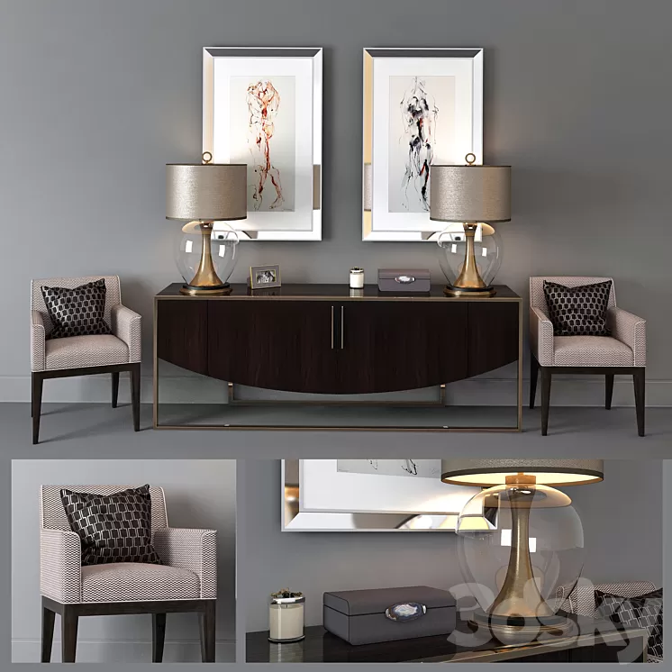 Set of furniture The Sofa & Chair Company (set1) 3D Model Set of furniture The Sofa & Chair Company (set1) 3D Model