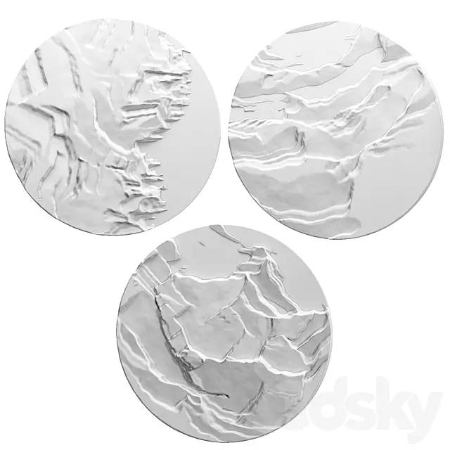 set of gypsum 19 3D Model
