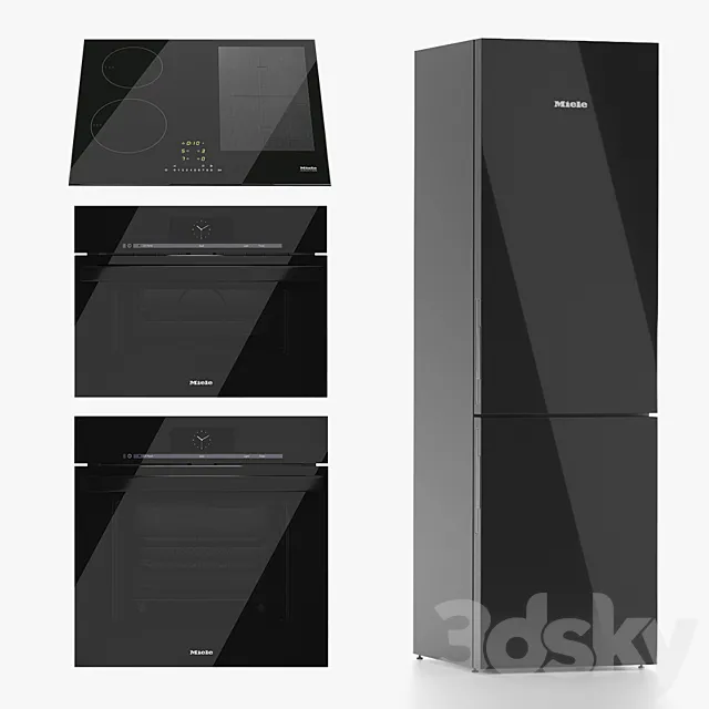 Set of household appliances Miele 02 3DModel Set of household appliances Miele 02 3DModel