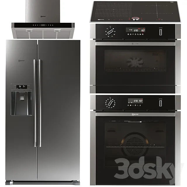 Set of kitchen appliances Neff 3 3D Model Set of kitchen appliances Neff 3 3D Model