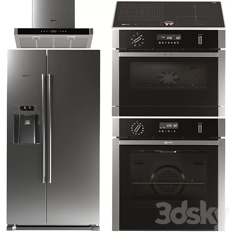 Set of kitchen appliances Neff 3 3D Model