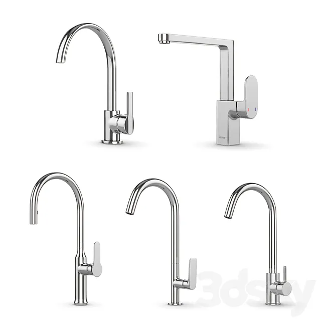 Set of kitchen faucets Ravak set 11 3D Model