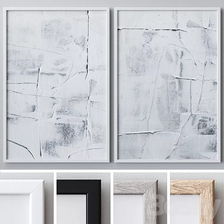 Set of large wall paintings 1487 3D Model Set of large wall paintings 1487 3D Model