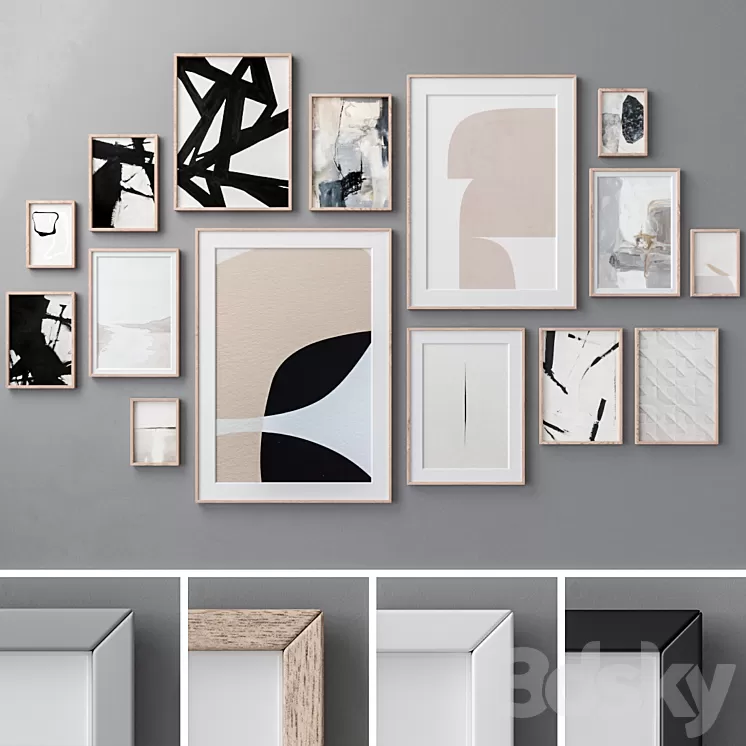 Set of large wall paintings 1498 3D Model Set of large wall paintings 1498 3D Model