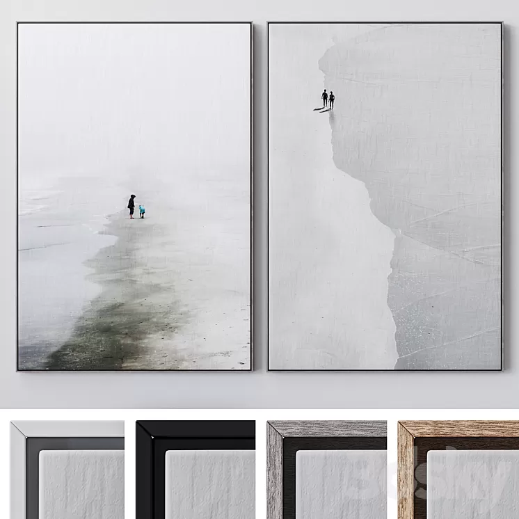 Set of large wall paintings 1956 3D Model Free Download Set of large wall paintings 1956 3D Model Free Download