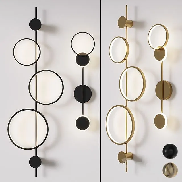 Set of LED wall sconces_1 3D Model
