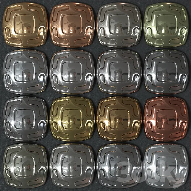 Set of materials “Metal” 3D Model