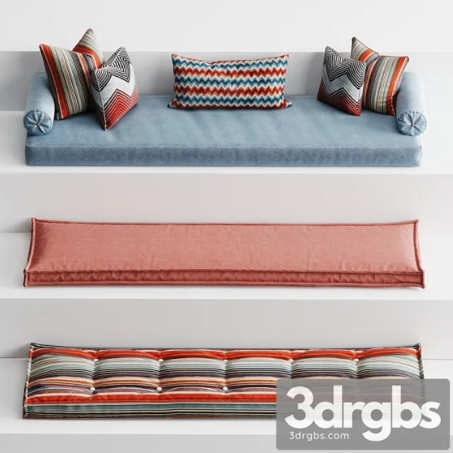 Set Of Mattresses For Windowsill 3D Model Download Set Of Mattresses For Windowsill 3D Model Download