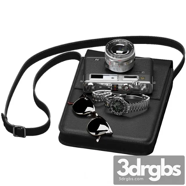 Set Of Mens Accessories 3D Model Download Set Of Mens Accessories 3D Model Download