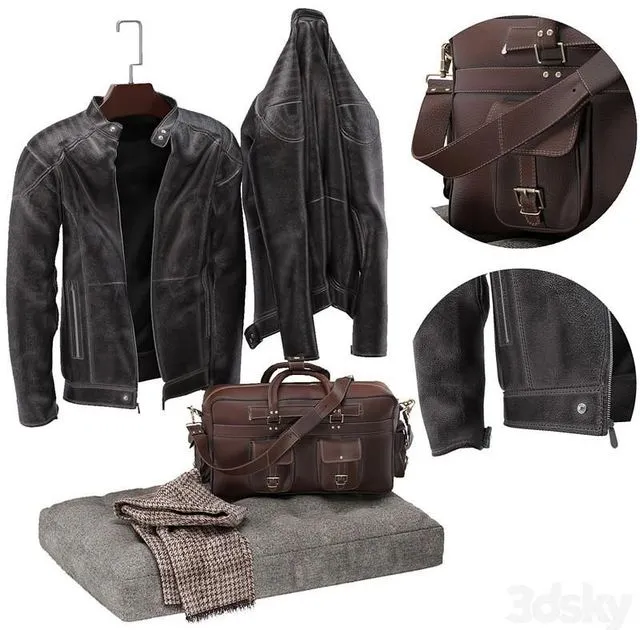 Set of men’s clothing 3D Model