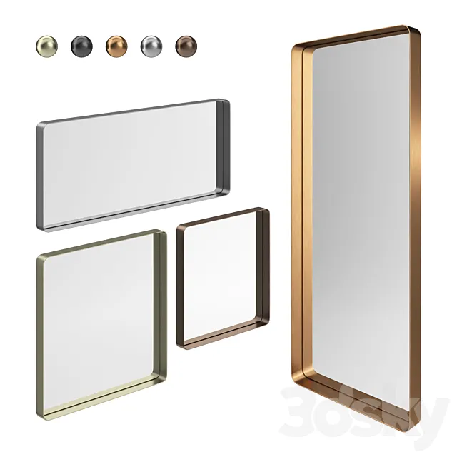 Set of mirrors 01 3D Model