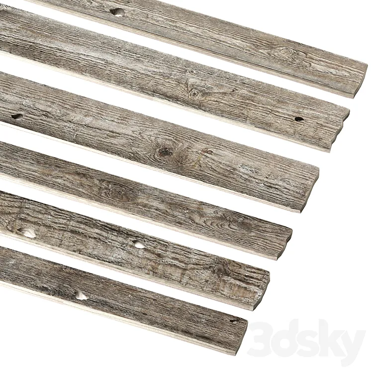 set of old boards 3 3D Model Free Download