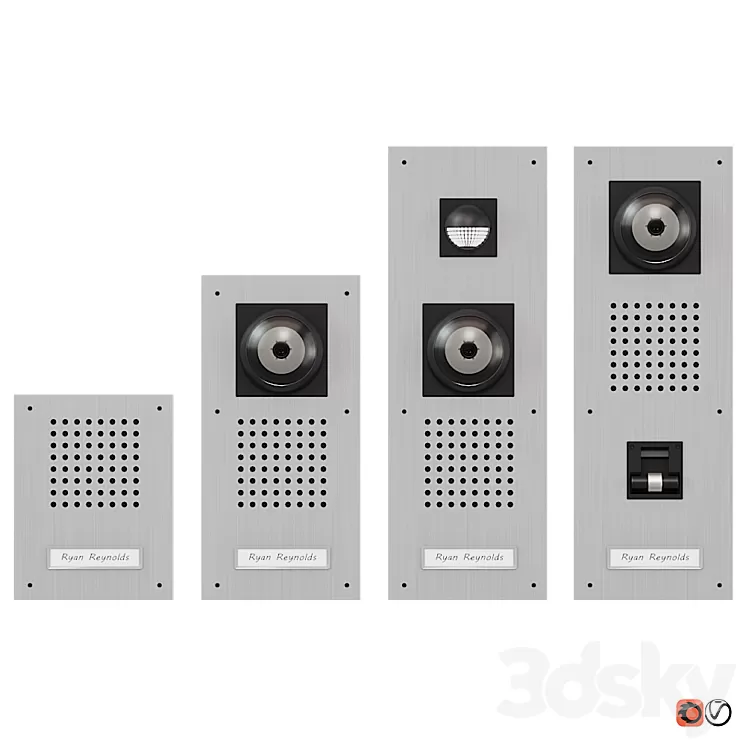 Set of on-door speakerphones Siedle Standart Versions 3D Model