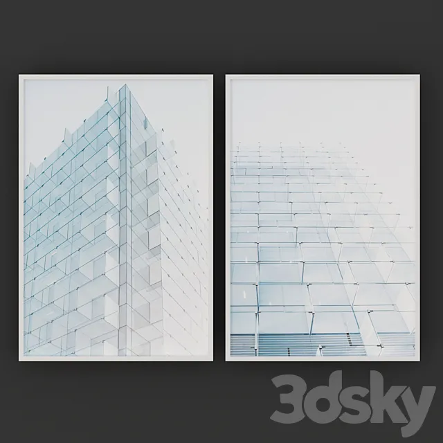 Set of painting 16 | Blue 3D Model Set of painting 16 | Blue 3D Model