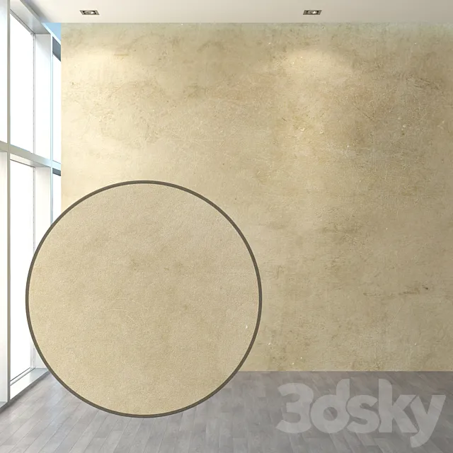 Set of plasters in warm tones with the effect of aging. 3D Model