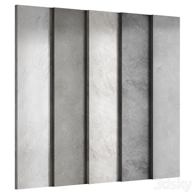 Set of porcelain stoneware textures 3D Model