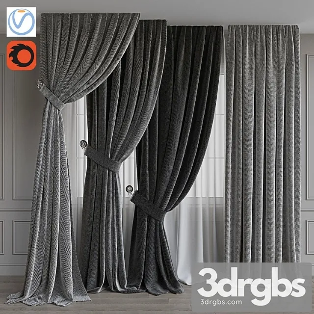 Set of portieres 38. gray scale Set of portieres 38. gray scale