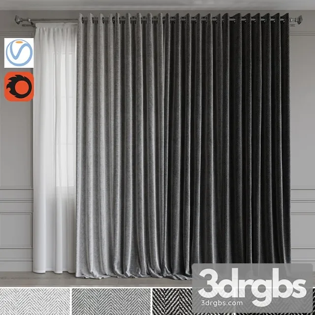 Set of portieres 42. gray scale Set of portieres 42. gray scale