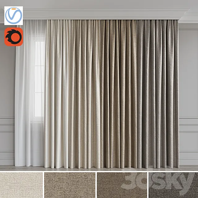 Set of portieres 45 3DModel Set of portieres 45 3DModel