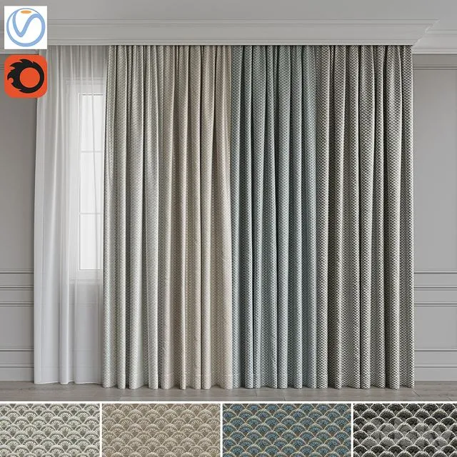 Set of portieres 47 3D Model Set of portieres 47 3D Model