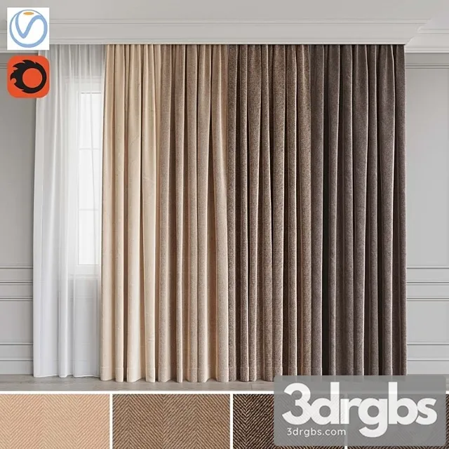 Set Of Portieres 48 3D Model Download