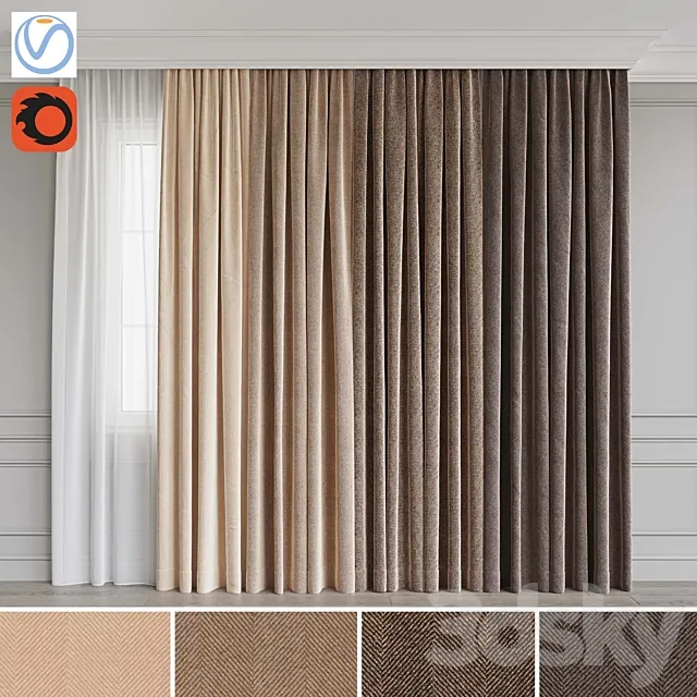 Set of portieres 48 3DModel Set of portieres 48 3DModel