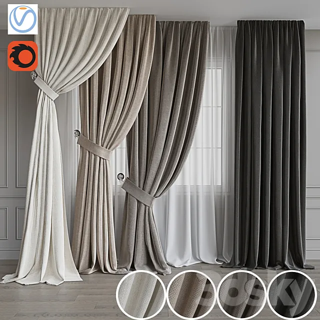 Set of portieres 53 3D Model Set of portieres 53 3D Model