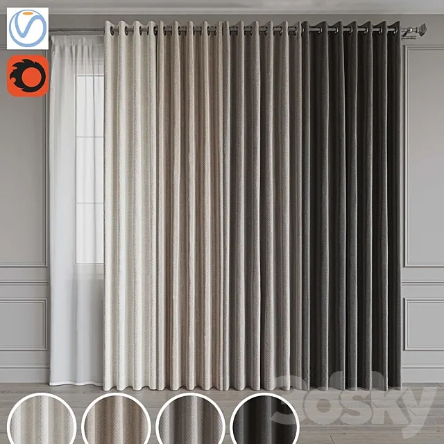 Set of portieres 55 3DModel Set of portieres 55 3DModel