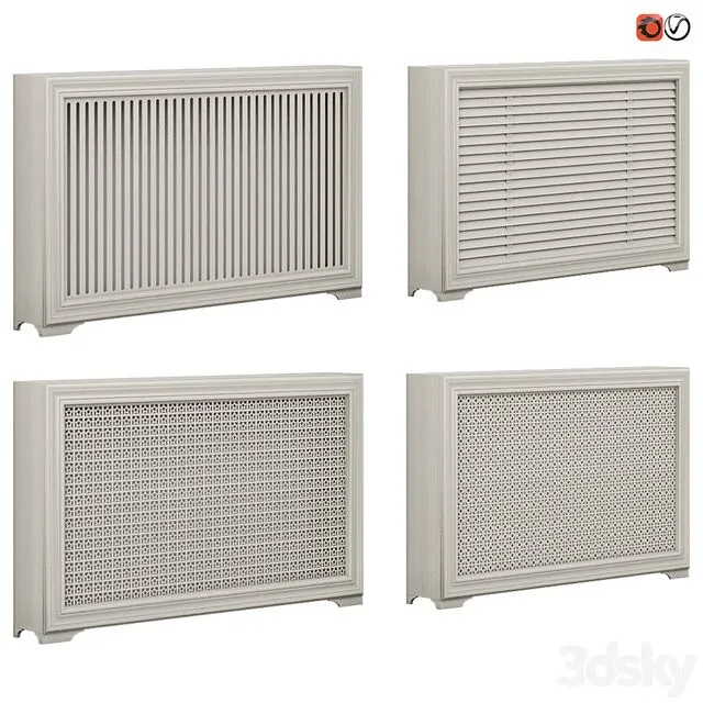 Set of radiator screen decorative_02 3D Model