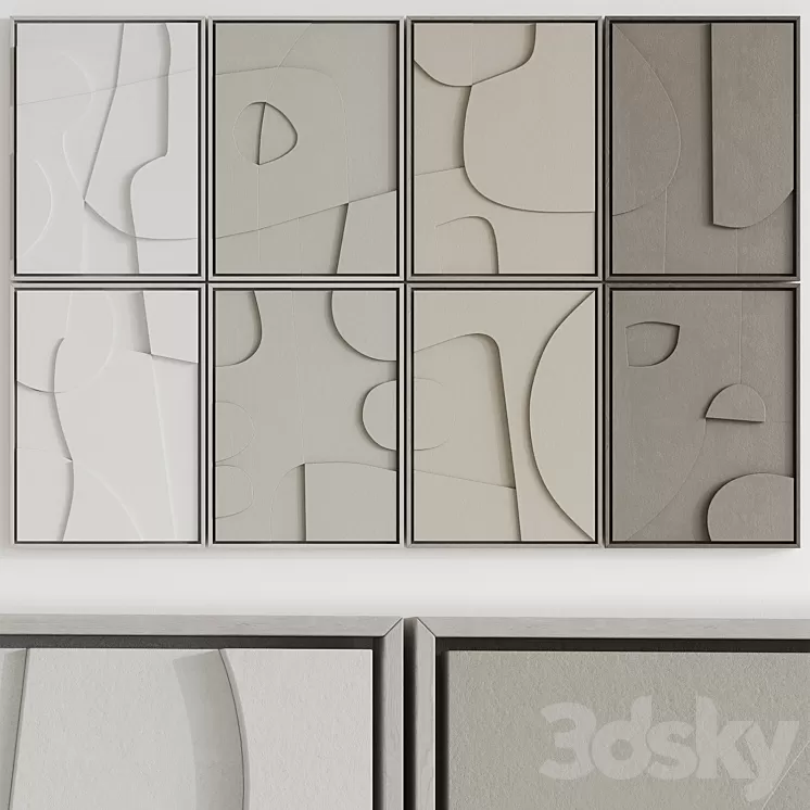 Set of relief panels edith beurskens 3D Model Free Download