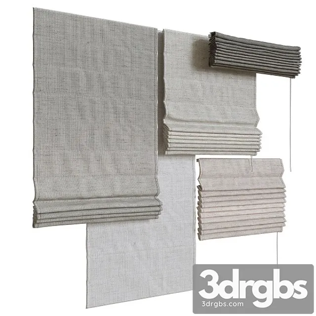 Set of Roman Curtains 3D Model Download