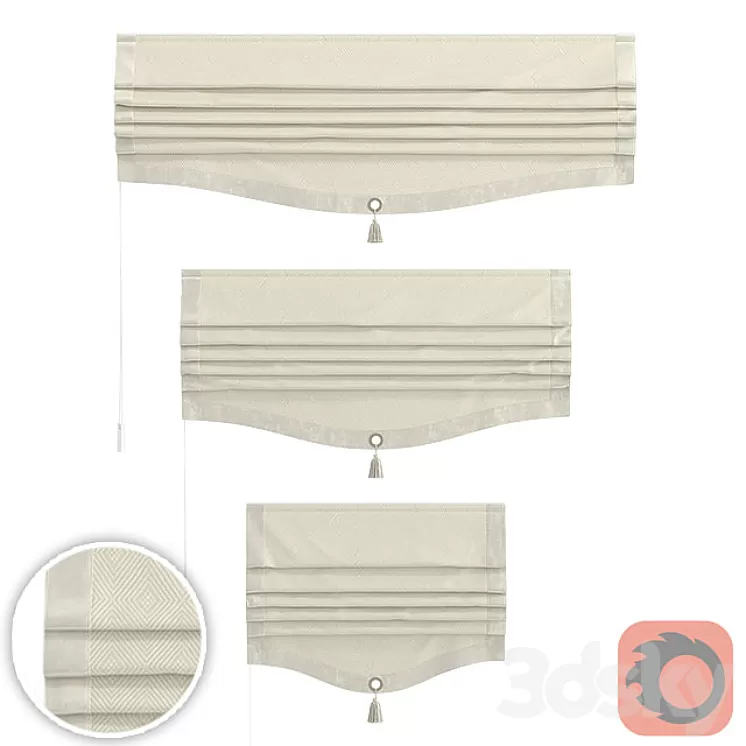Set of Roman curtains ARISSA (INMA) 3D Model Set of Roman curtains ARISSA (INMA) 3D Model