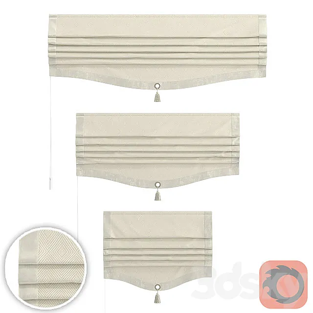 Set of Roman curtains ARISSA (INMA) 3DModel Set of Roman curtains ARISSA (INMA) 3DModel