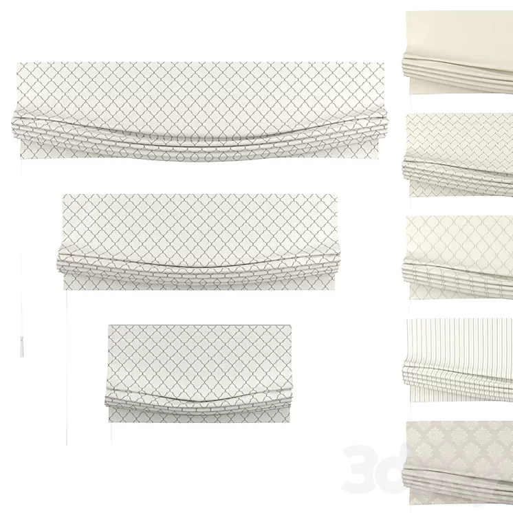 Set of Roman curtains GULL 3D Model Set of Roman curtains GULL 3D Model