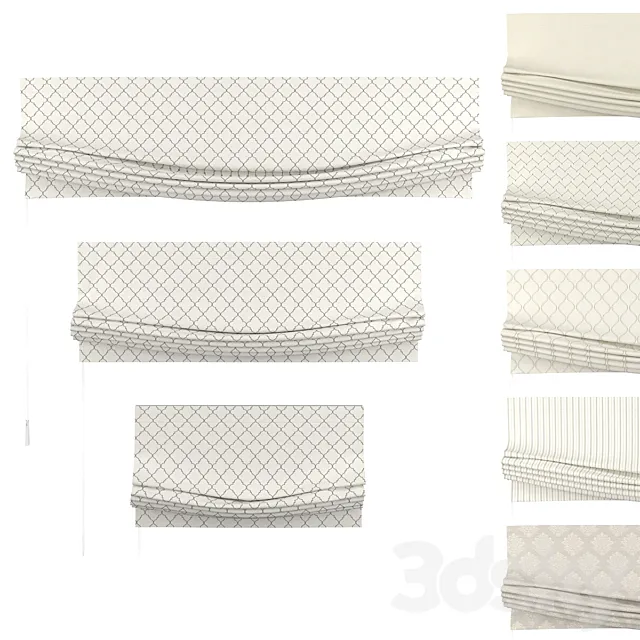 Set of Roman curtains GULL 3DModel Set of Roman curtains GULL 3DModel
