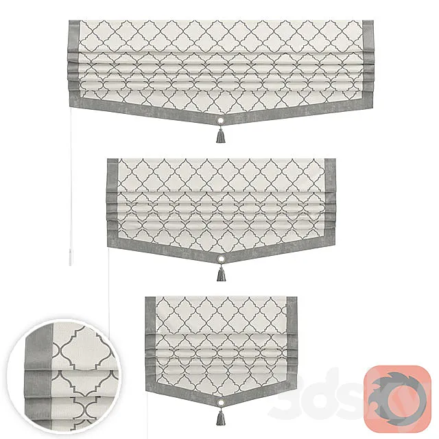 Set of Roman curtains MARIT (ISLA) 3D Model Set of Roman curtains MARIT (ISLA) 3D Model