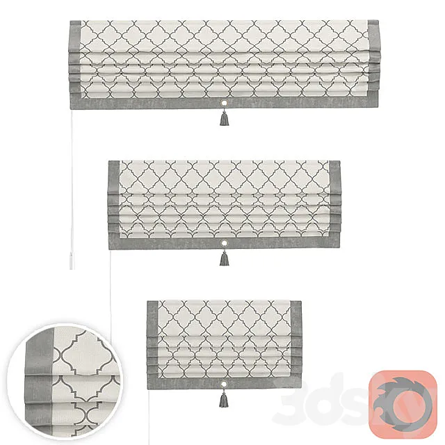 Set of Roman curtains TITOS (ISLA) 3D Model Set of Roman curtains TITOS (ISLA) 3D Model