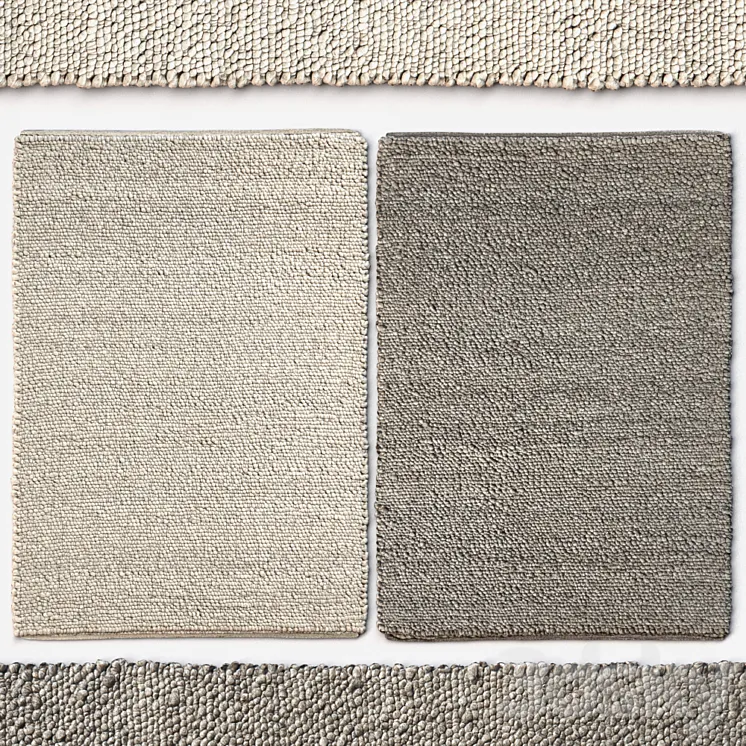 Set of rugs HAY Peas Random rug set 3D Model Free Download